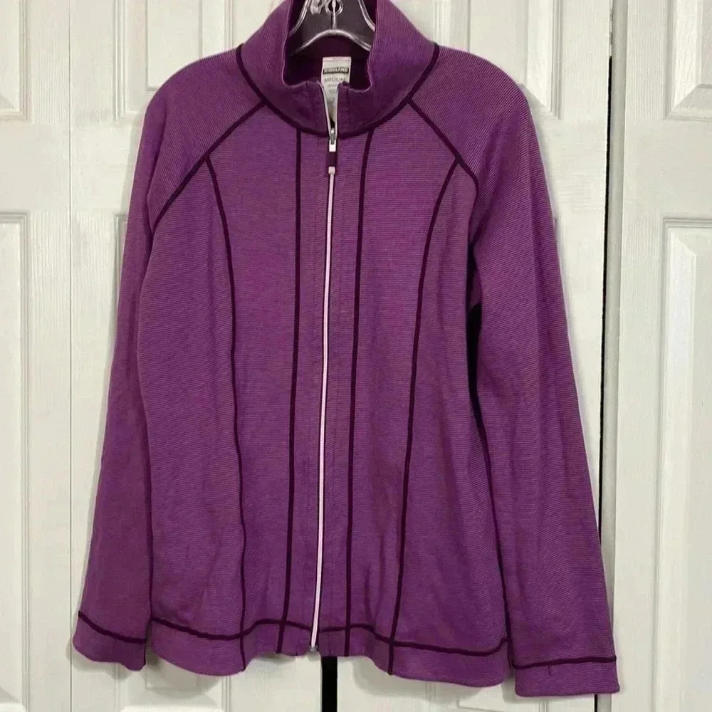 Kirkland signature reversible purple jacket top